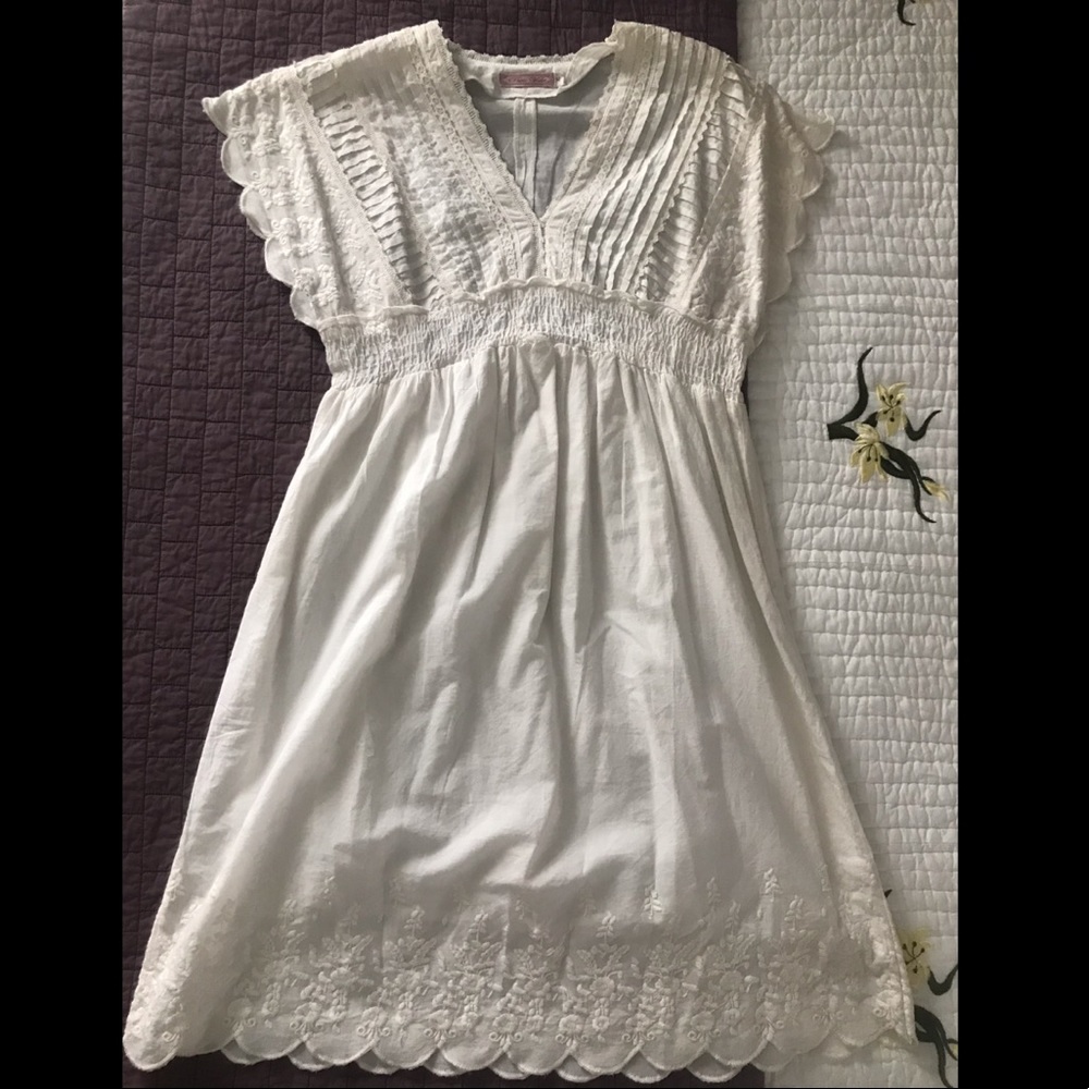 White Embroidered Pura Vida Dress